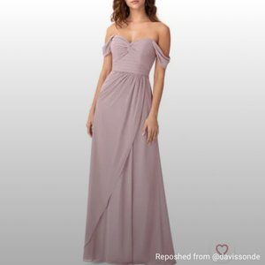Azazie Millie, Vintage Mauve (A4) - Worn once and altered to length of 5’4”